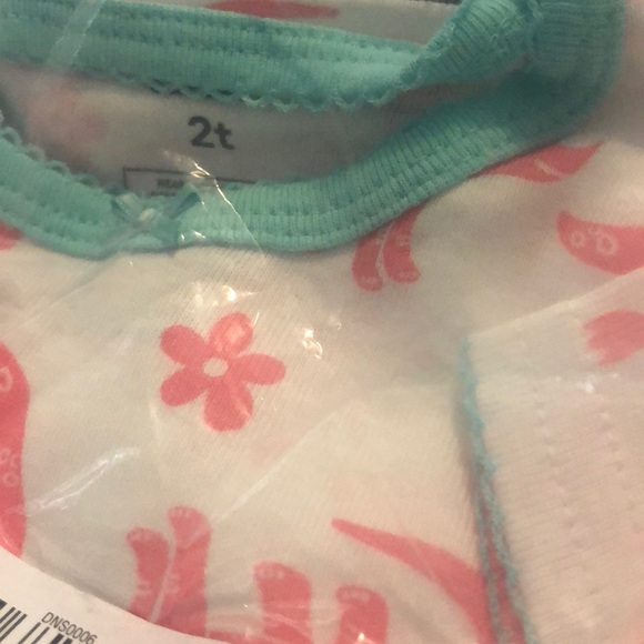 Carters Girl Dino dinosaur pajamas 100% cotton NWT - Picture 4 of 4